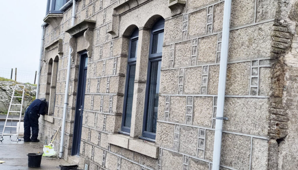 Re-pointing building in Rosehearty, Aberdeenshire