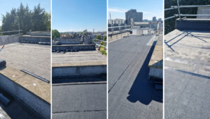 work in progress replacing felt roofing