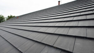 New roof with flat tiles
