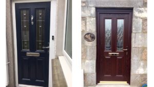 Brown and Black uPVC doors