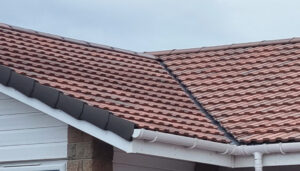 New red slates on bungalow roof
